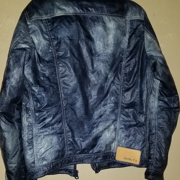 Diesel LEATHER JACKET mens coat size M - Picture 6 of 7